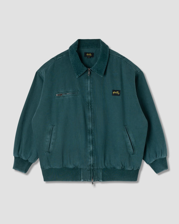 stan ray Roughneck Collared Bomber Washed Botanical Green Canvas Roughneck Collared Bomber (Washed Botanical Green Canvas)