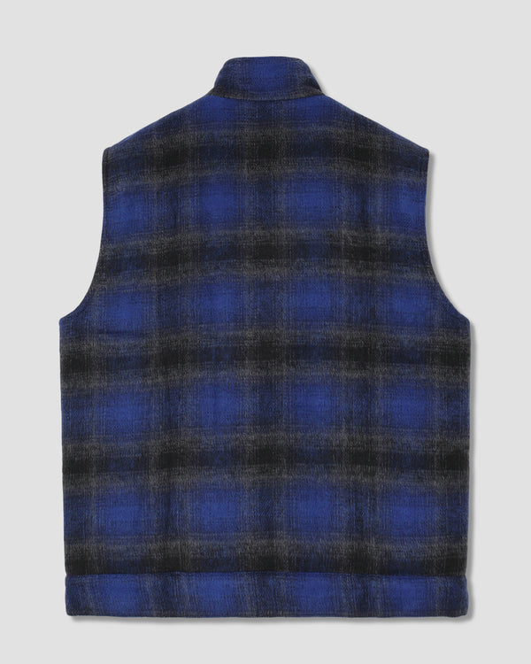 Stan Ray Down Plaid Vest Navy Down Plaid Vest (Navy)