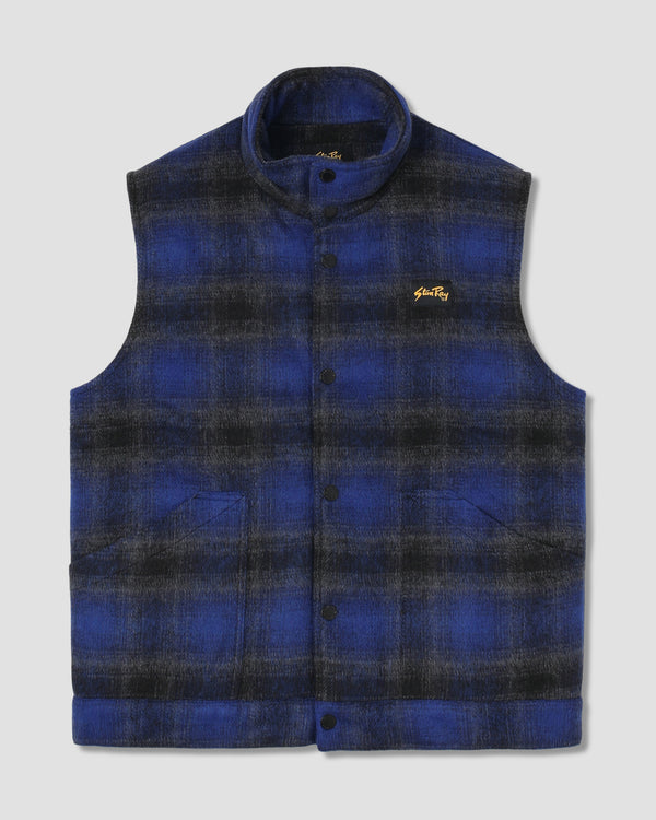 stan ray Down Plaid Vest Navy Down Plaid Vest (Navy)