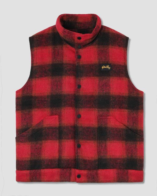 stan ray Down Plaid Vest Red Down Plaid Vest (Red)
