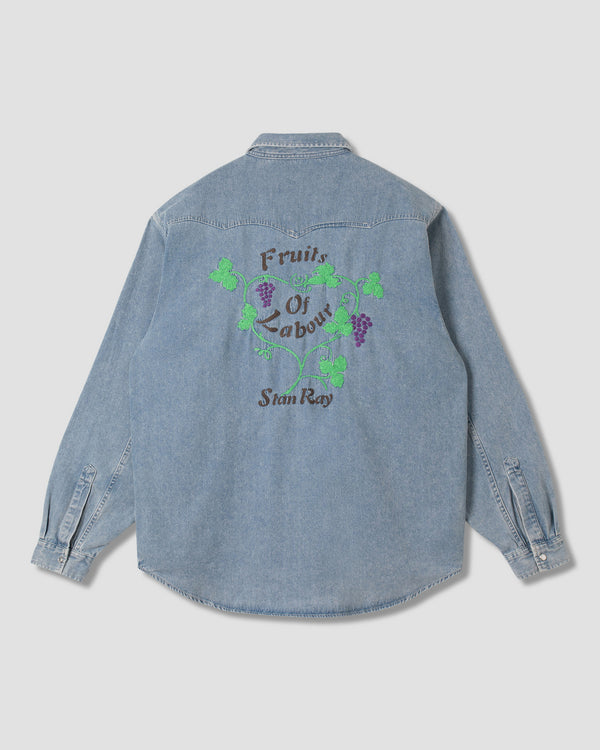 Stan Ray Western Shirt Stonewashed Denim Western Shirt (Stonewashed Denim)