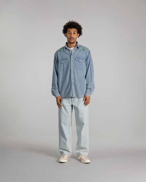 Stan Ray Western Shirt Stonewashed Denim Western Shirt (Stonewashed Denim)