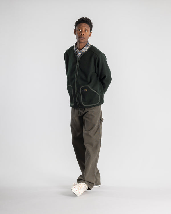 Stan Ray Wool Fleece Cardigan Botanical Green Wool Fleece Cardigan (Botanical Green)