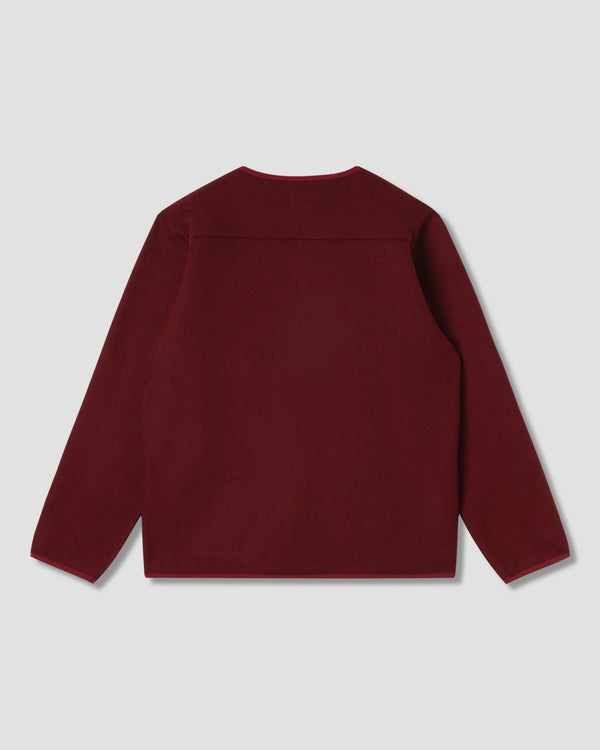 Stan Ray Wool Fleece Cardigan Dark Red Heather Wool Fleece Cardigan (Dark Red Heather)