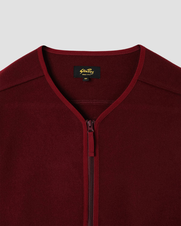 Stan Ray Wool Fleece Cardigan Dark Red Heather Wool Fleece Cardigan (Dark Red Heather)