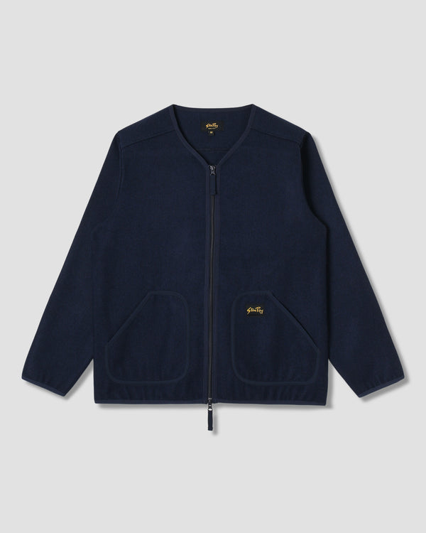 stan ray Wool Fleece Cardigan Navy Heather Wool Fleece Cardigan (Navy Heather)