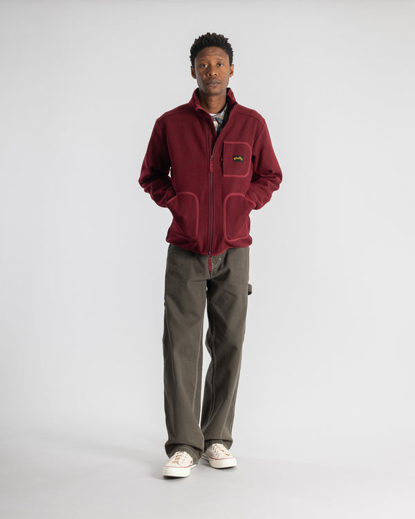 Stan Ray Wool Fleece Jacket Dark Red Heather Wool Fleece Jacket (Dark Red Heather)
