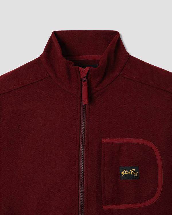 Stan Ray Wool Fleece Jacket Dark Red Heather Wool Fleece Jacket (Dark Red Heather)