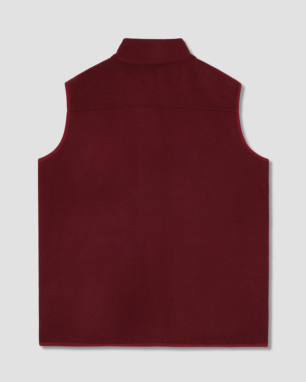 Stan Ray Wool Fleece Vest Dark Red Heather Wool Fleece Vest (Dark Red Heather )