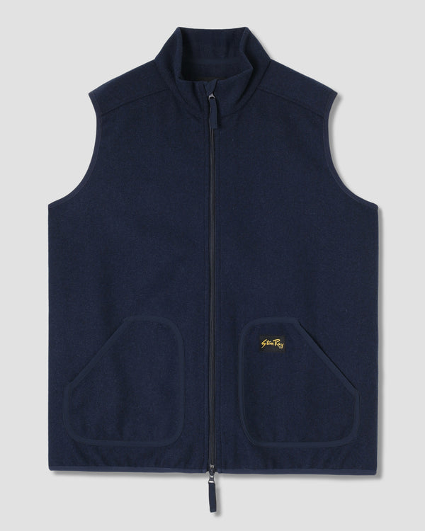 stan ray Wool Fleece Vest Navy Heather Wool Fleece Vest (Navy Heather)