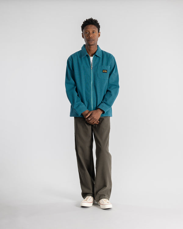 Stan Ray Zip Shirt Blue/Teal Hickory Zip Shirt (Blue/Teal Hickory)