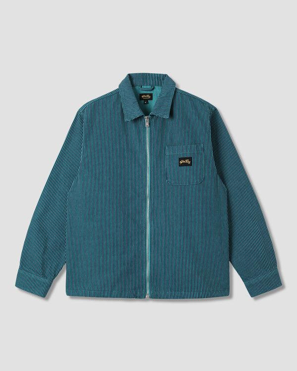 stan ray Zip Shirt Blue/Teal Hickory Zip Shirt (Blue/Teal Hickory)