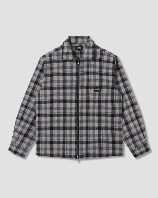 stan ray Zip Shirt Charcoal Plaid Zip Shirt (Charcoal Plaid)