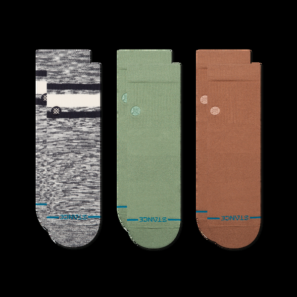 stance LIFESTYLE ICON AND BOYD MIXED QUARTER SOCK 3 PACK
