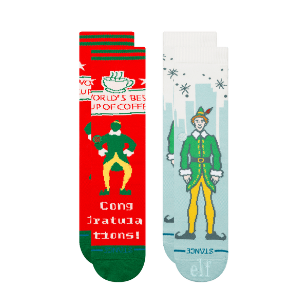stance ELF FESTIVE CREW SOCK 2 PACK