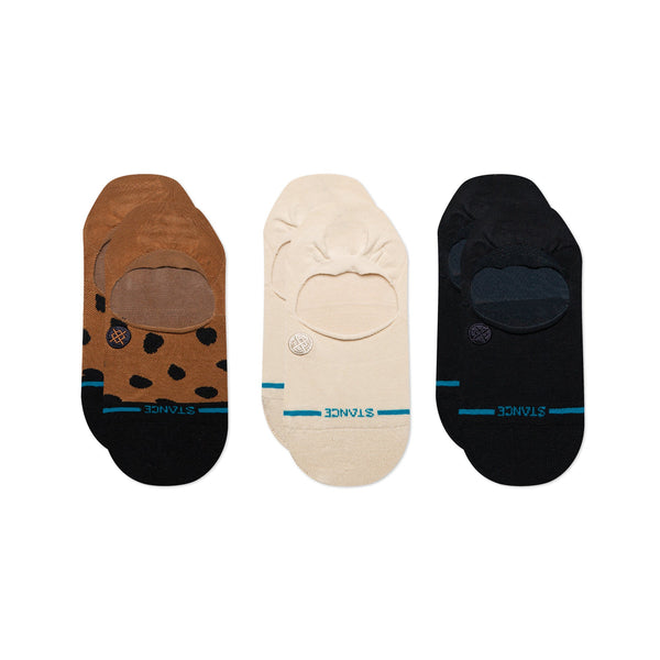 stance LEOPARD NO SHOW SOCK 3 PACK