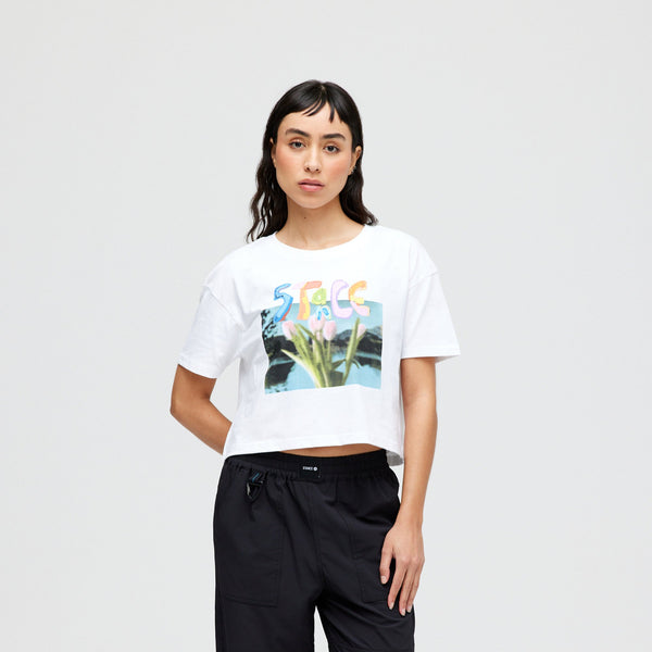 stance WOMEN'S BRING ME FLOWERS CROP T-SHIRT