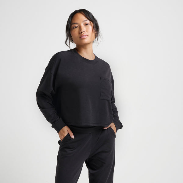 stance WOMEN'S LAY LOW BOXY LONG SLEEVE T-SHIRT