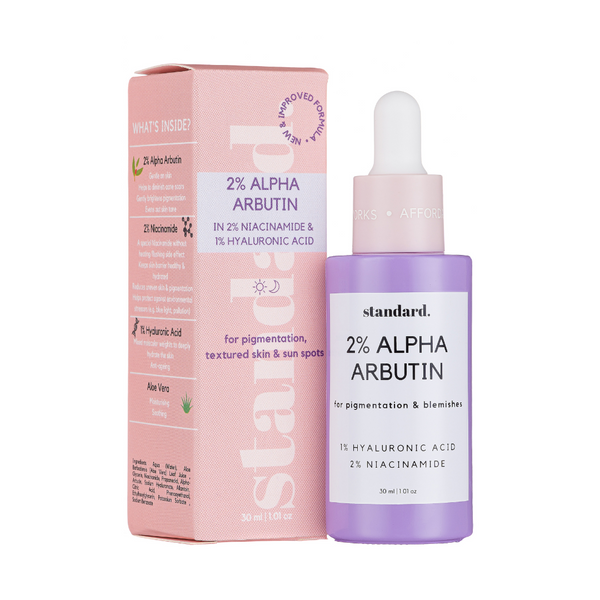 standard 2% Alpha Arbutin Serum with 1% Hyaluronic Acid & Niacinamide