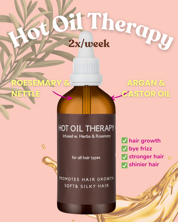 Standard 90 Days Hair Growth Bundle: Hot Oil Hair Therapy With Rosemary Oil & Peptide Miracle Hair Growth Serum
