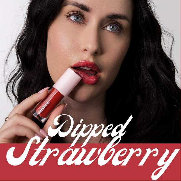 Standard Dipped Strawberry Tinted Lip Glaze With Hyaluronic Acid & Tripeptides