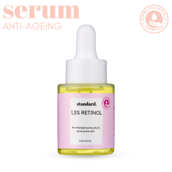 standard Mini Retinol 1 5% (Vitamin A) Serum with Niacinamide & Hyaluronic Acid