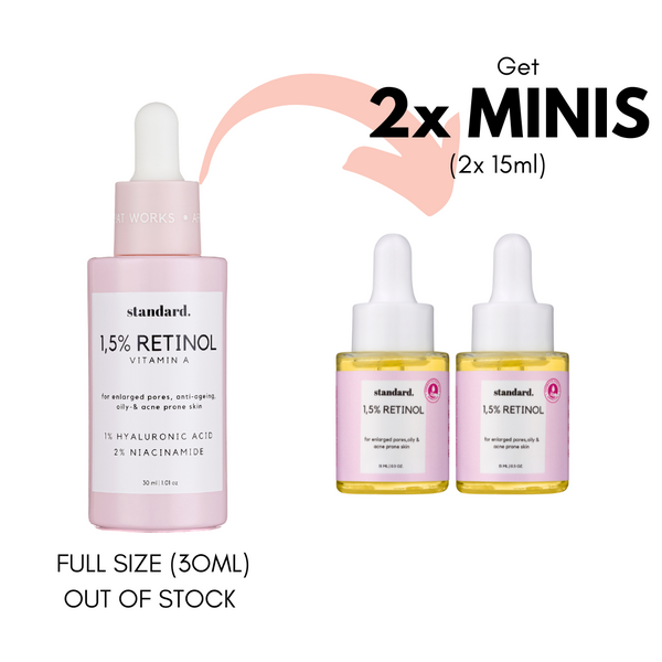 Standard Retinol 1 5% (Vitamin A) Serum With Niacinamide & Hyaluronic Acid