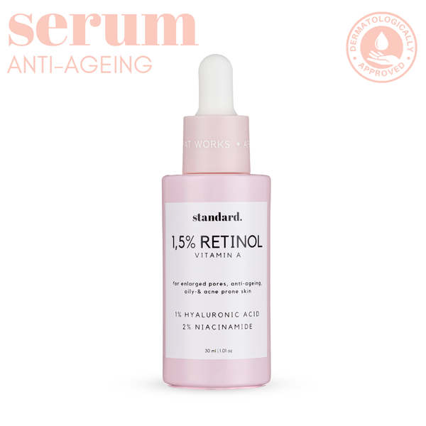 standard Retinol 1 5% (Vitamin A) Serum with Niacinamide & Hyaluronic Acid