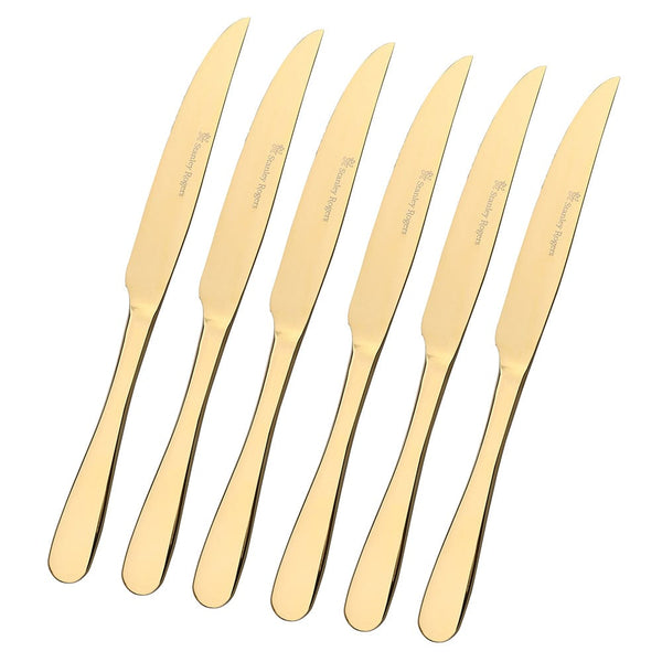 Stanley Rogers Albany Gold Steak Knives 6 Piece Set