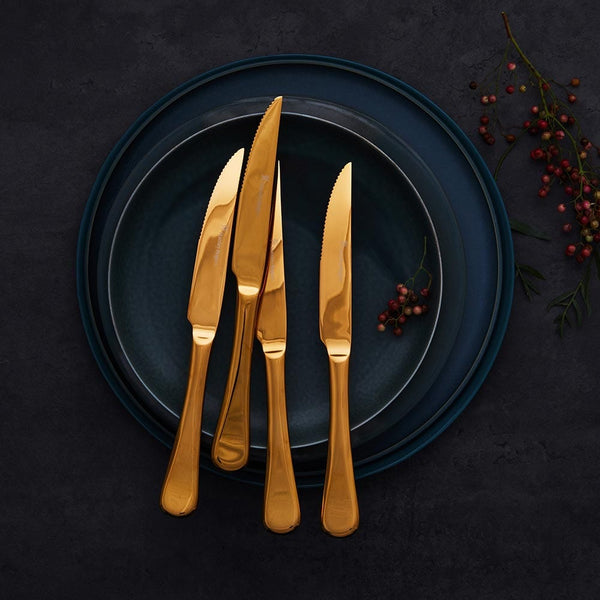 Stanley Rogers Chelsea Gold Steak Knives 4 Piece Set