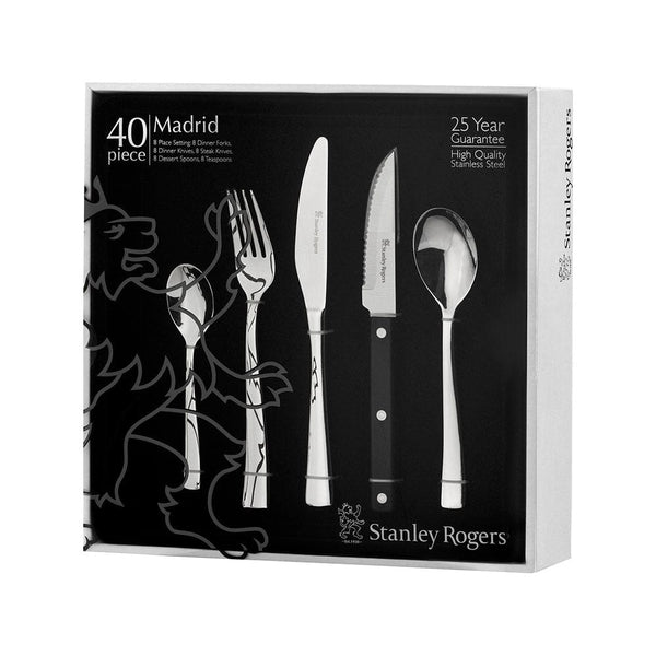 Stanley Rogers Madrid 40 Piece Set With Steak Knives