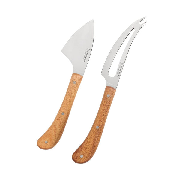 Stanley Rogers Pistol Grip Acacia 2 Piece Cheese Knife Set