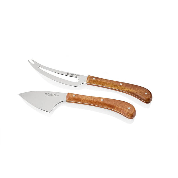 stanley rogers Pistol Grip Acacia 2 Piece Cheese Knife Set
