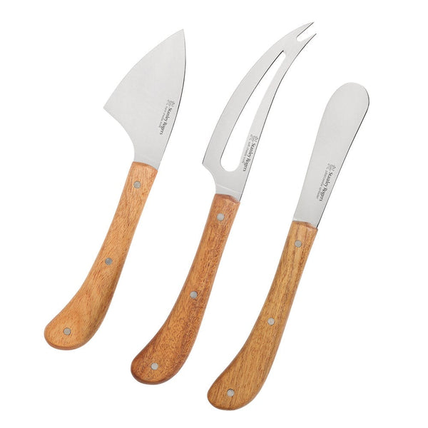 Stanley Rogers Pistol Grip Acacia 3 Piece Cheese Knife Set
