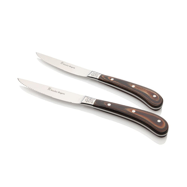stanley rogers Pistol Grip Woodlands Steak Knives 4 Piece Set