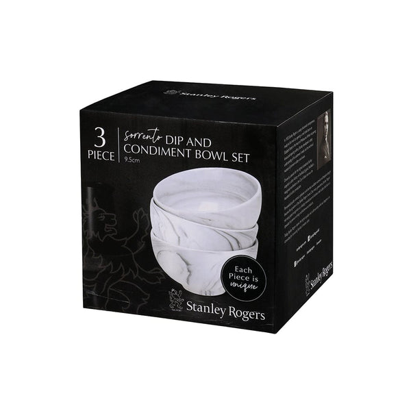 Stanley Rogers Sorrento Dip And Condiment Bowl 9.5cm 3 Piece Set