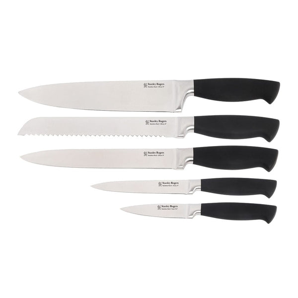 Stanley Rogers Black Flash 6 Piece Knife Block