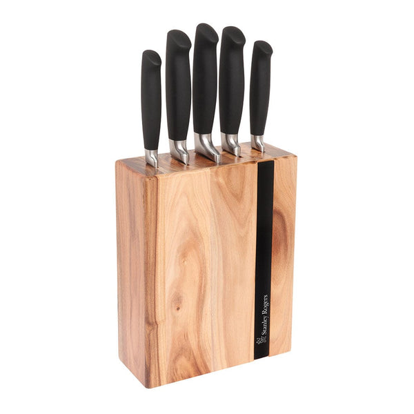 Stanley Rogers Black Flash 6 Piece Knife Block