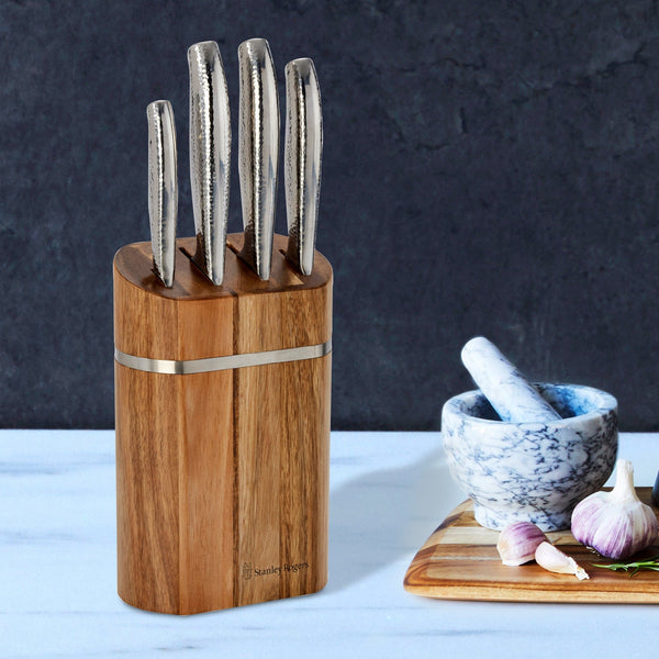 Stanley Rogers Domed Oval 5 Piece Knife Block