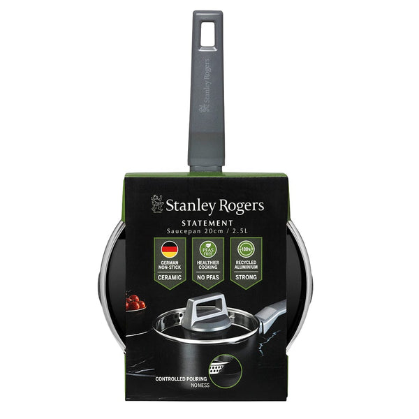 Stanley Rogers Statement Ceramic Non-Stick Recycled Aluminium Saucepan 20cm