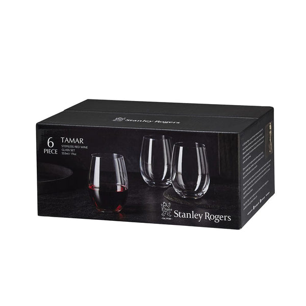 Stanley Rogers Tamar Stemless Red Wine Glass 6 Piece Set