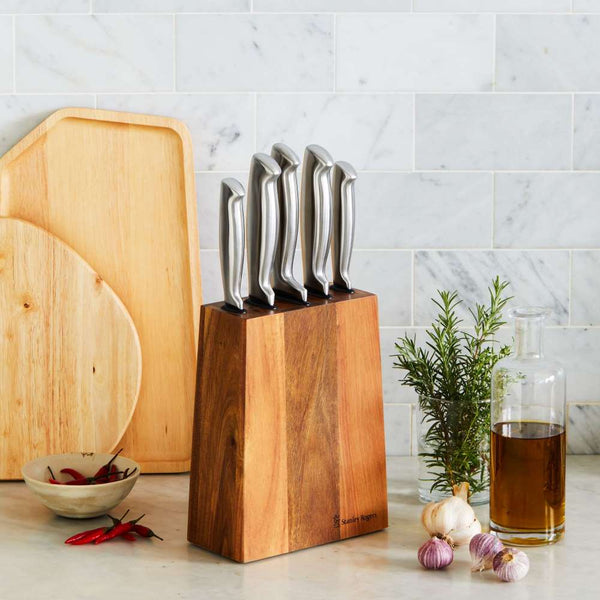 Stanley Rogers Tapered Vertical 6 Piece Knife Block
