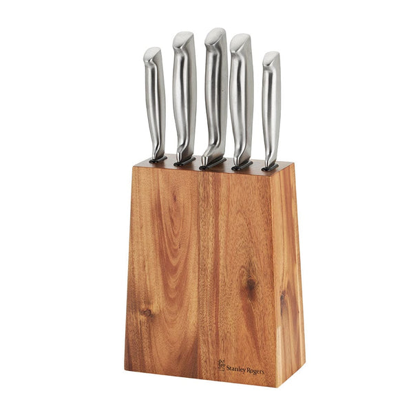 Stanley Rogers Tapered Vertical 6 Piece Knife Block