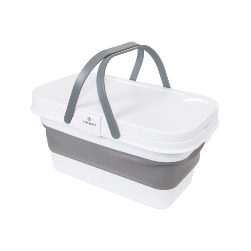 stansport Foldable Picnic Basket with Tray Table Lid