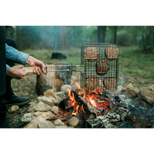 Stansport Heavy Duty Basket Broiler With Lockable Grill Grate