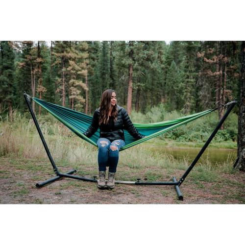 Stansport Newport 2-Person Traveler/Backpack Nylon Hammock Teal
