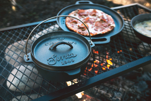 Stansport Pre-Seasoned Cast Iron Dutch Oven Flat Bottom
