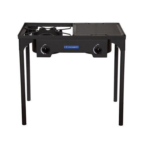 Stansport Pre-Seasoned Cast Iron Griddle With Lid Lifting Hole