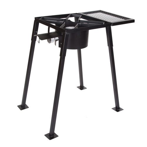 stansport Single Burner Outdoor Propane Stove with Mesh Shelf