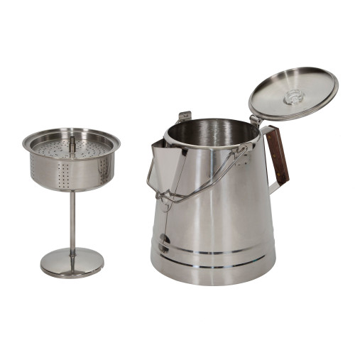 Stansport Stainless Steel Percolator Coffee Pot 28 Cups